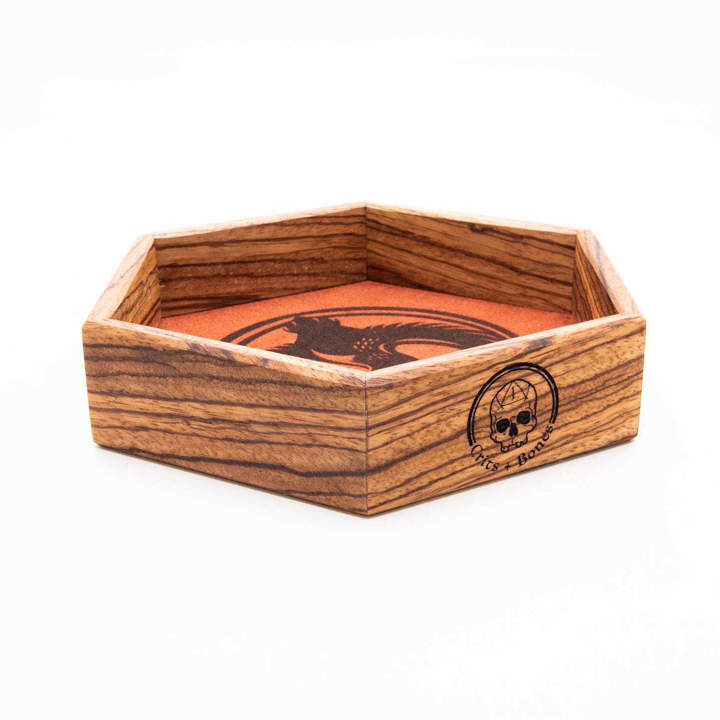 Zebra Wood Rebel Loon Hex Tray