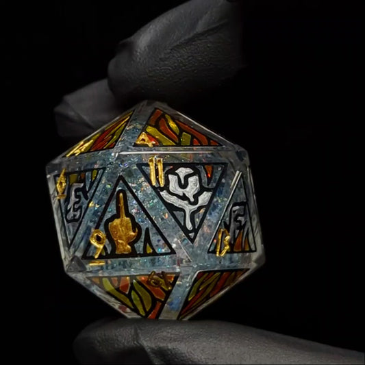 Fireballs Melt ICE - 32mm Chonk D20 + Frame