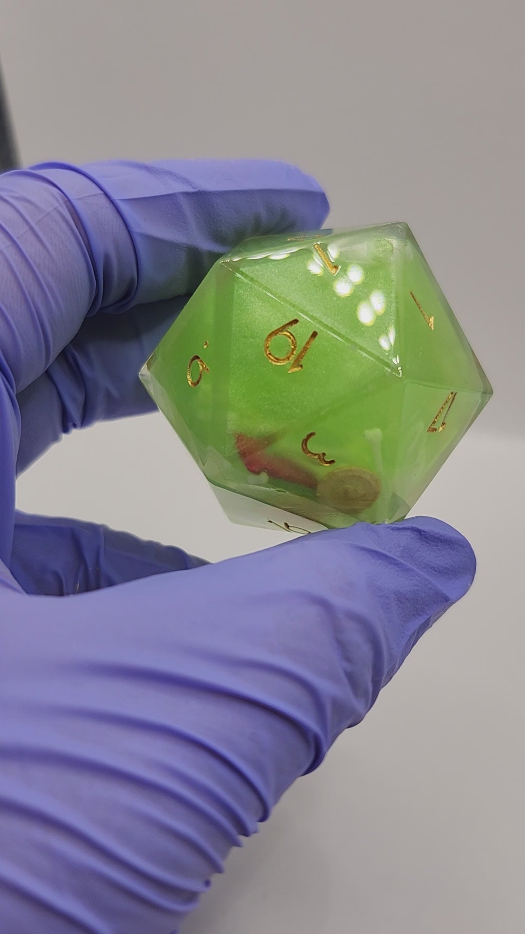 Gelatinous Cube Says No Kings - 40mm Liquid Core d20