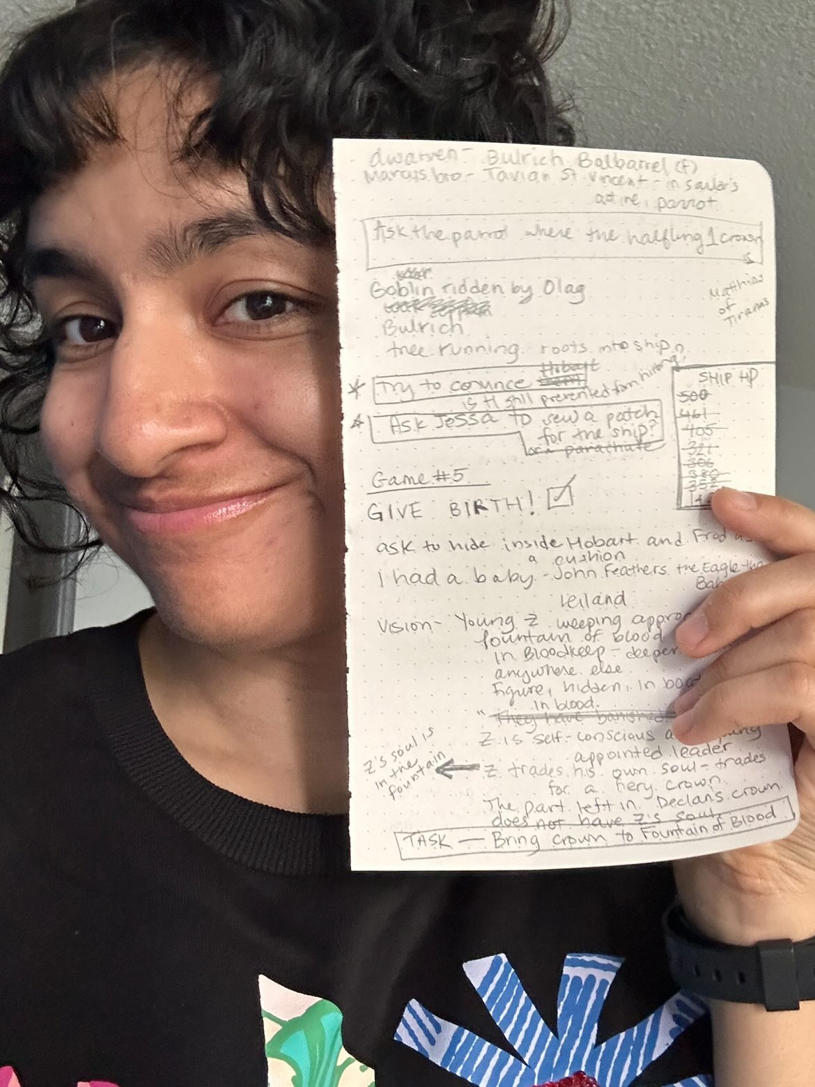 A Page From Rekha Shankar Escape the Bloodkeep Notebook