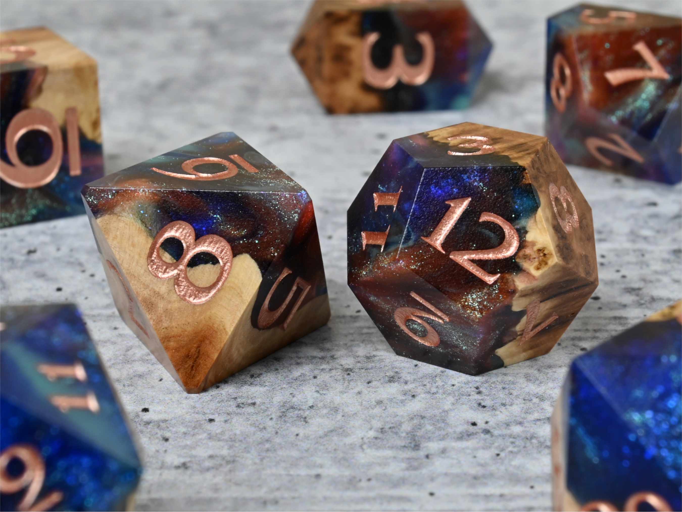 Spellbind - Vasticola Burl Hybrid 7-Piece Dice Set