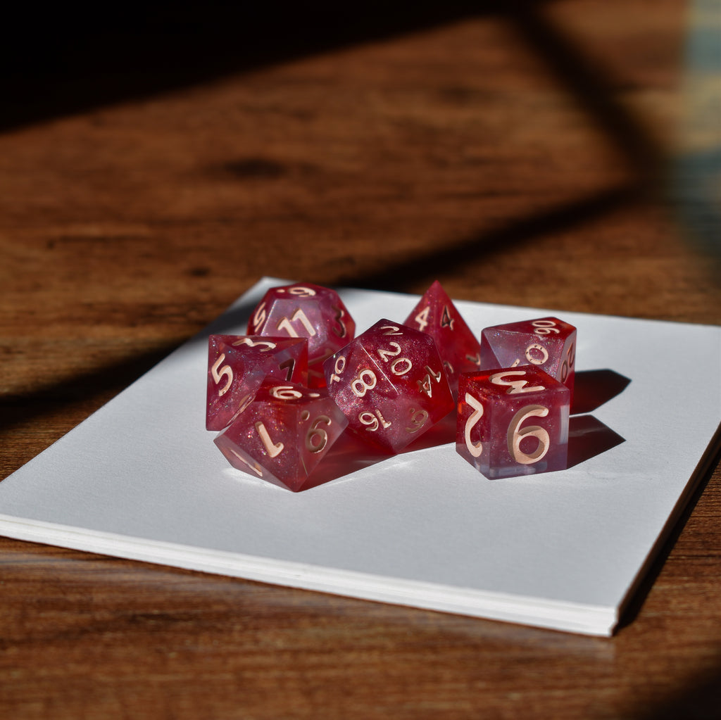 Sunrise | Resin DnD 7-Piece Dice Set
