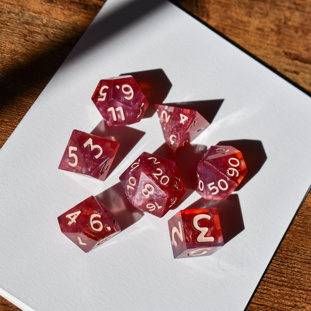 Sunrise | Resin DnD 7-Piece Dice Set